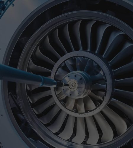 A borescope tool inside a turbine engine (1)